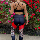 back color block leggings