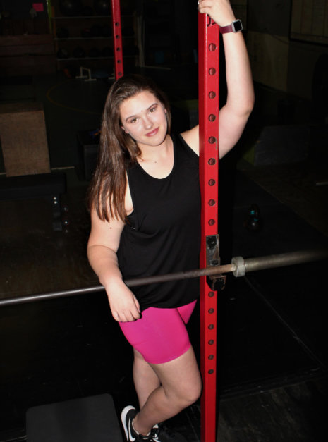 blank tank top and long pink biker shorts plus size 2