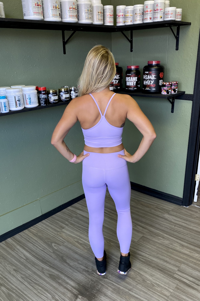 Swift Bra in Lilac by Gym + Coffee